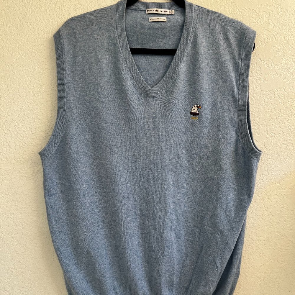Peter Millar Mens Light Blue Luxury Cashmere Blend Vest‎ Size Large
